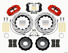 Cargar imagen en el visor de la galería, Wilwood Narrow Superlite 6R Front Hat Kit 14.00in Drill Red 2013-Up Ford Focus ST w/ Lines