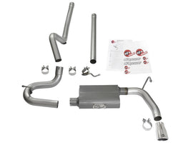 aFe Scorpion Escape trasero de gato de acero aluminizado de 2-1/2 pulgadas 07-17 Jeep Wrangler V6-3.6/3.8L (4 Dr)
