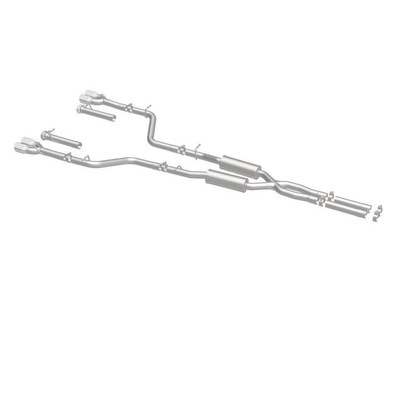 MagnaFlow Cat-Back, SS, 2.5 pulgadas, cuádruple trasero dividido con punta de 3.5 pulgadas 2015 Dodge Challenger R/T 5.7L