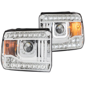 ANZO 2014-2015 Gmc Sierra proyector faros con barra en U cromada