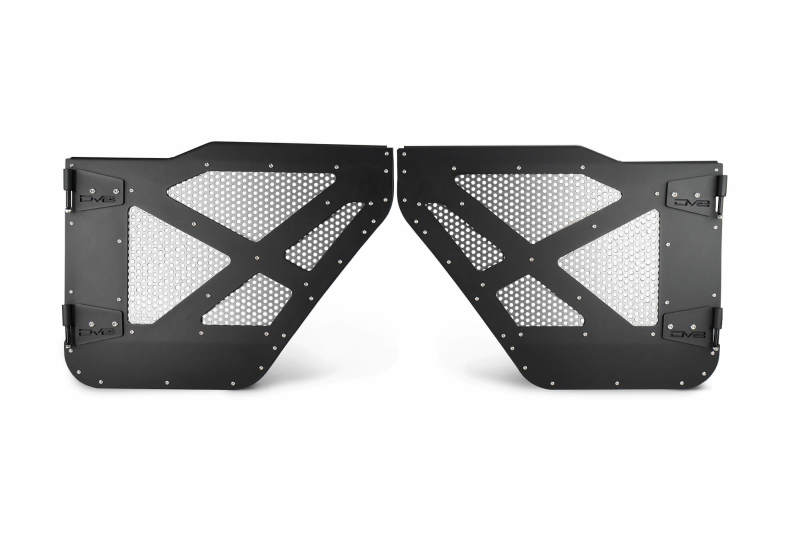 DV8 18-22 Jeep 4 puertas JL/JT Medias puertas de aluminio con parte trasera de malla perforada