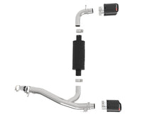 Cargar imagen en el visor de la galería, aFe Takeda Sistema de escape con eje trasero 304 SS de 3 pulgadas con puntas de fibra de carbono 16-18 Ford Focus RS I4-2.3L (t)