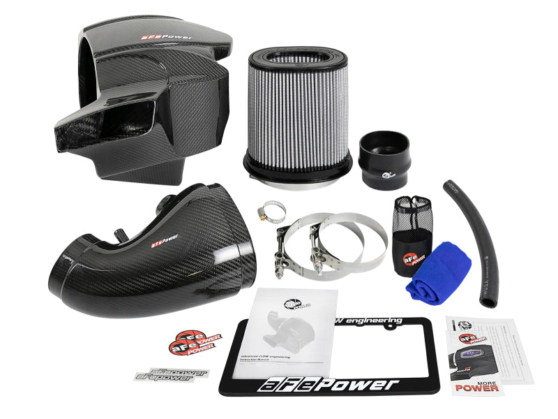 aFe Momentum CAIS de fibra de carbono con filtro Pro Dry S 12-19 Jeep Grand Cherokee SRT8 (WK2) V8-6.4L
