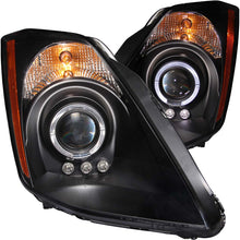 Cargar imagen en el visor de la galería, ANZO 2003-2005 Nissan 350Z Projector Headlights w/ Halo Black