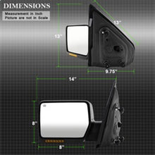 Cargar imagen en el visor de la galería, Xtune Ford F150 04-06 Power Heated Amber LED Signal OE Mirror Left MIR-03348AEBH-P-L