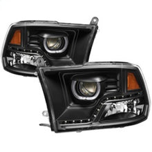 Cargar imagen en el visor de la galería, xTune Dodge Ram 2009-2014 Halo LED Projector Headlights - Black PRO-JH-DR09-CFB-BK