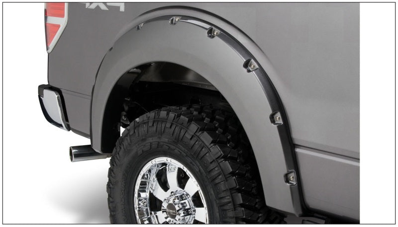 Bushwacker 09-14 Ford F-150 Styleside bolsillo estilo bengalas 4 piezas 67.0/78.8/97.4 pulgadas cama - negro