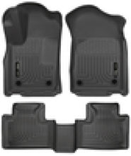 Cargar imagen en el visor de la galería, Husky Liners 16-22 Dodge Durango Weatherbeater Black Front &amp; 2nd Seat Floor Liners