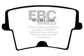 EBC 06-10 Chrysler 300 Limited 3.5 4WD Pastillas de freno traseras Greenstuff