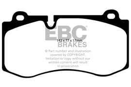 EBC 07-08 Mercedes-Benz CL550 5.5 Pastillas de freno delanteras Yellowstuff