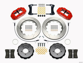Wilwood Narrow Superlite 6R Front Hat Kit 14.00in Red 2005-Up Mazda Miata w/ Lines
