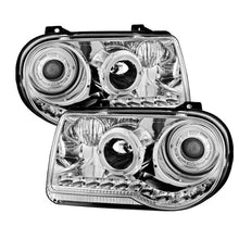 Cargar imagen en el visor de la galería, Xtune Chrysler 300C 05-10 ( Not 300 ) Halo Projector Headlights Chrome PRO-JH-C300C-LED-C