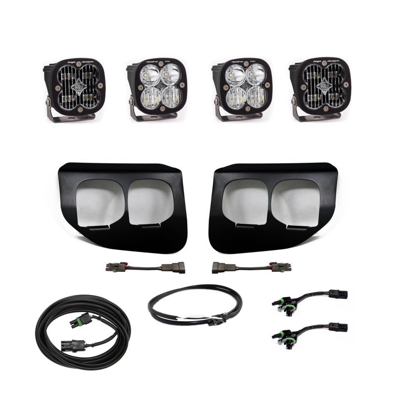 Baja Designs Ford Super Duty (20-On) Luces antiniebla Dual FPK SAE/Pro DC Baja Designs con Upfitter