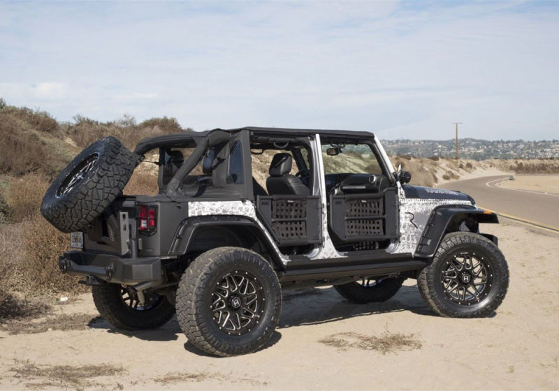 Rampage 2007-2018 Jeep Wrangler(JK) Unlimited 4 puertas Trailview Tonneau Top - Diamante negro
