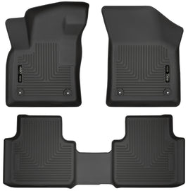 Husky Liners 18-19 Volkswagen Atlas Weatherbeater Revestimientos de piso para asiento delantero y segundo, color negro