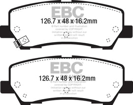 EBC 15+ Ford Mustang 2.3 Turbo Performance Pkg Pastillas de freno traseras Redstuff