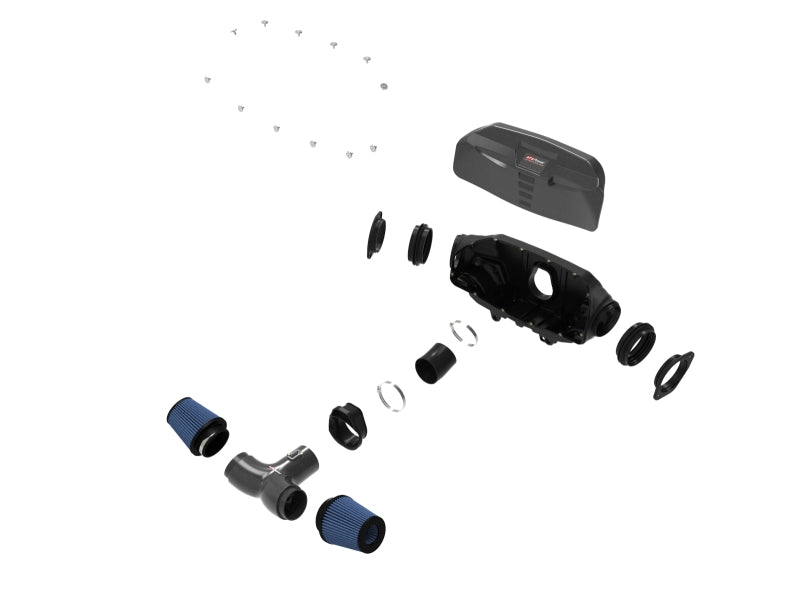 Sistema de admisión de aire aFe Black Series Carbon Fiber Pro 5R 2020 Chevrolet Corvette C8 V8 6.2L