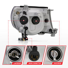 Cargar imagen en el visor de la galería, ANZO 2005-2011 Toyota Tacoma Projector Headlights w/ Halo Black
