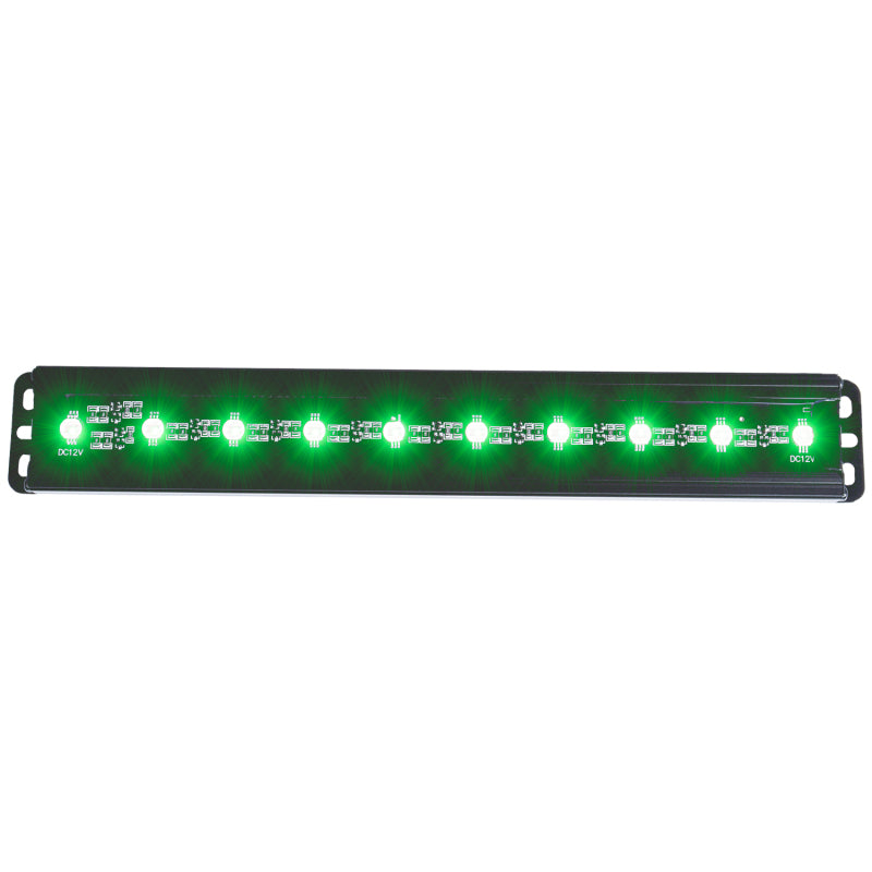 Barra de luz LED delgada universal ANZO de 12 pulgadas (verde)
