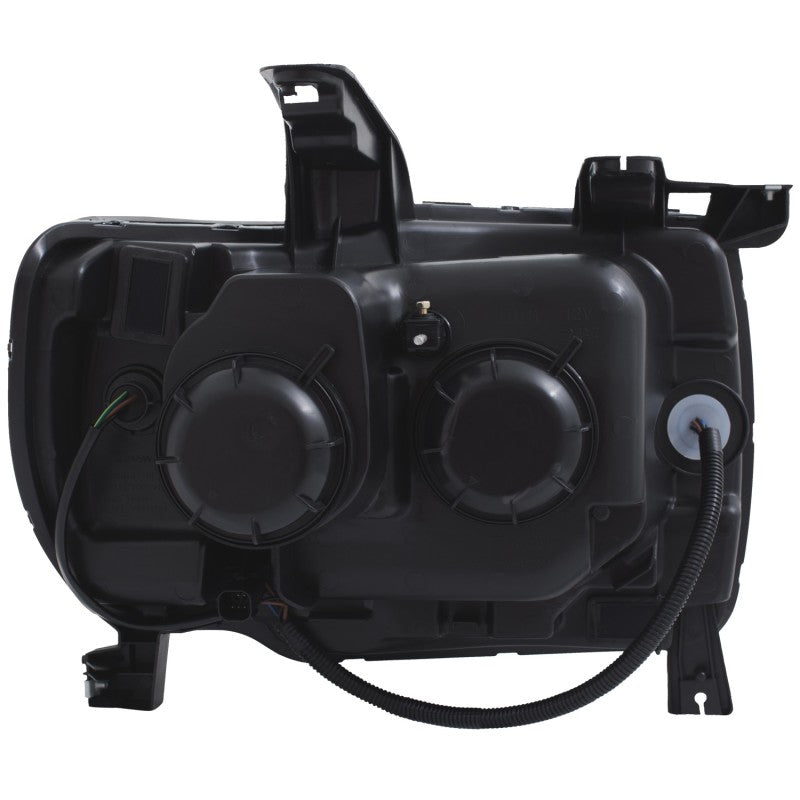 ANZO 2015+ GMC Canyon Faros delanteros proyectores con diseño estilo tablón negro con ámbar