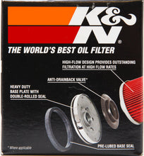 Cargar imagen en el visor de la galería, Filtro de aceite K&amp;N Suzuki / Arctic Cat / Cagiva / Kawasaki / Kymco / Aprilia 2.813 pulgadas OD x 3.031 pulgadas H