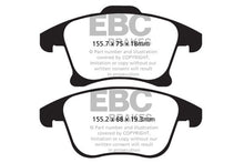 Cargar imagen en el visor de la galería, Pastillas de freno delanteras EBC 13+ Ford Fusion 1.6 Turbo Redstuff