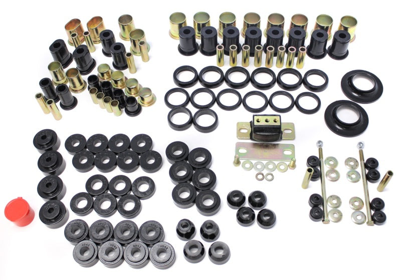 Energy Suspensión 66-72 Chevelle Juego de bujes maestros Hyper-flex negros