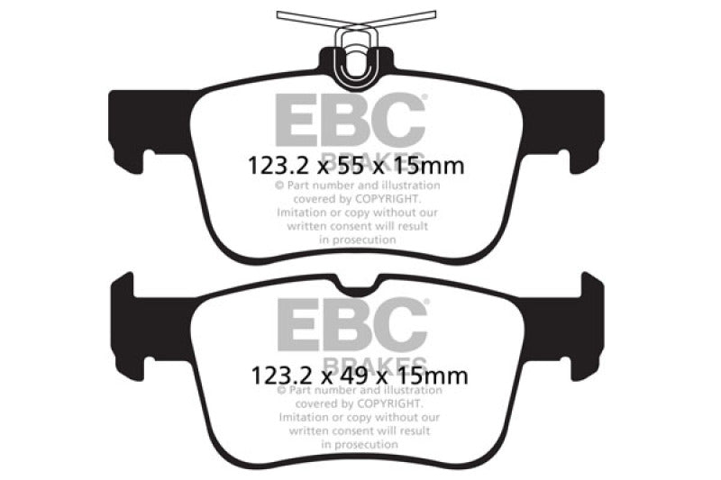 Pastillas de freno traseras EBC 13+ Ford Fusion 1.6 Turbo Redstuff