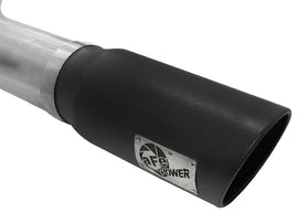 aFe MACHForce XP Escape SS con respaldo DPF de 5 pulgadas Dodge RAM 13-14 6.7L (td) Mega Cab con punta negra