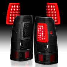 Cargar imagen en el visor de la galería, ANZO 1999-2002 Chevy Silverado 1500 luces traseras LED estilo tablón negro con lente ahumada