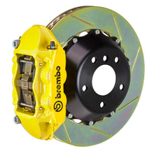 Cargar imagen en el visor de la galería, Brembo 19+ 330i Rear GT BBK 4 Piston Cast 380x28 2pc Rotor Slotted Type1-Yellow