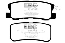Cargar imagen en el visor de la galería, EBC 09+ Jeep Compass 2.0 (rotores traseros de 302 mm) Pastillas de freno traseras Greenstuff