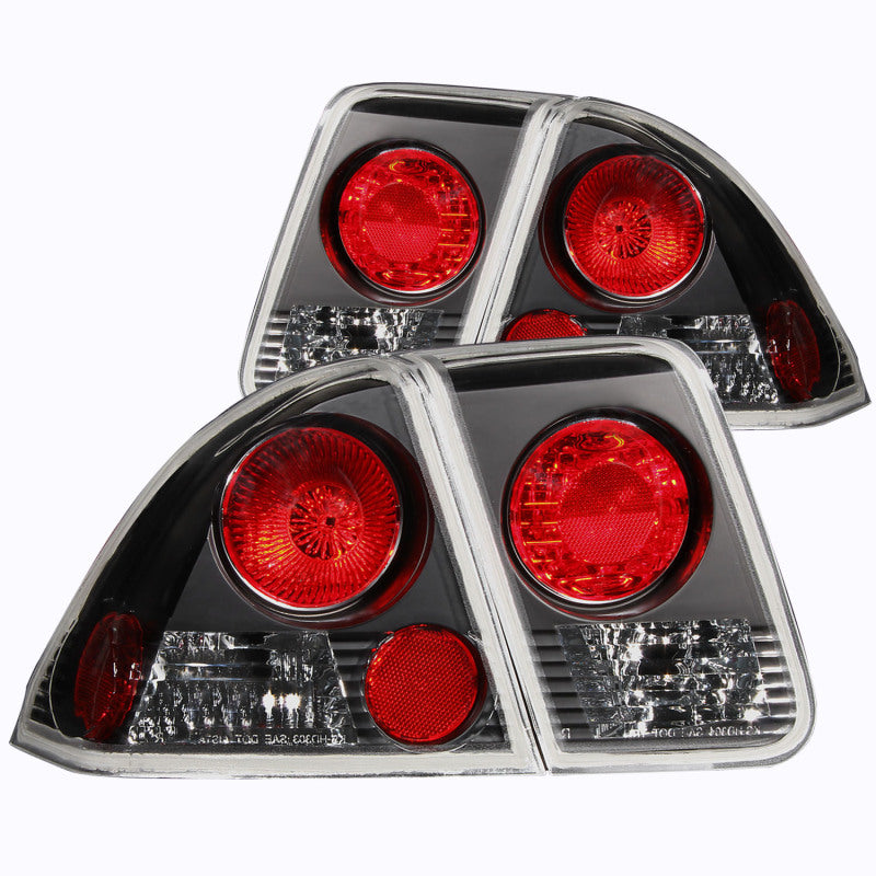 ANZO 2001-2004 Honda Civic luces traseras negras