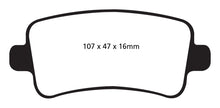 Cargar imagen en el visor de la galería, EBC 10+ Buick Allure (Canadá) 3.0 Pastillas de freno traseras Greenstuff