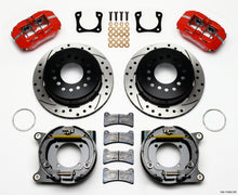 Cargar imagen en el visor de la galería, Wilwood Dynapro Low-Profile 11.00in P-Brake Kit Drill-Red Chevy 12 Bolt Spcl 2.81in Off Stag Mount