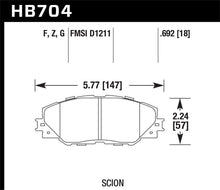 Cargar imagen en el visor de la galería, Hawk 06-16 Toyota RAV4 HPS 5.0 Front Brake Pads