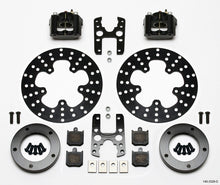 Cargar imagen en el visor de la galería, Wilwood Dynalite Single Floater Front Drag Kit Drilled P&amp;S Anglia Spindle Mount Wheel