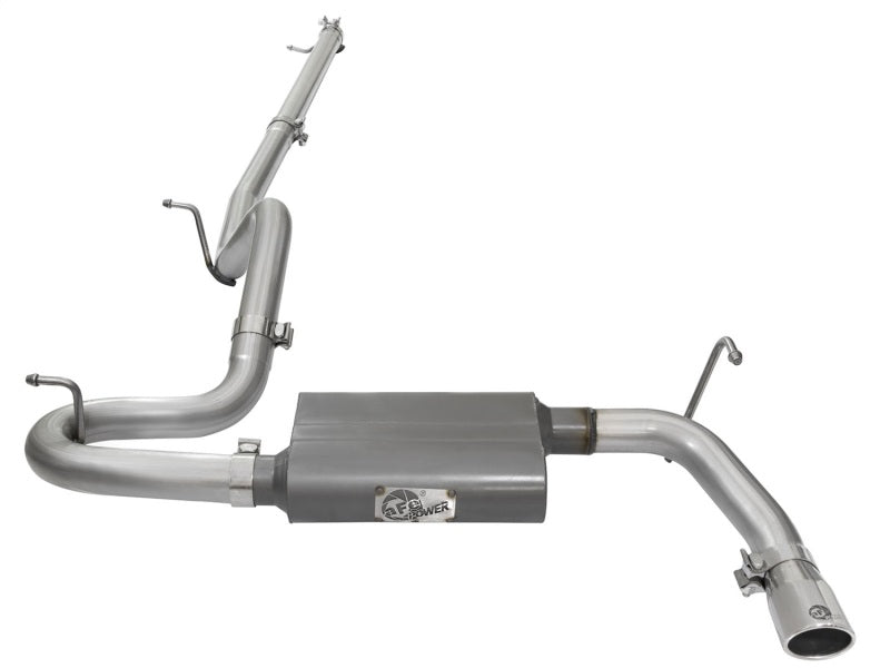 aFe Scorpion Escape trasero de gato de acero aluminizado de 2-1/2 pulgadas 07-17 Jeep Wrangler V6-3.6/3.8L (4 Dr)