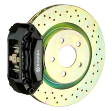 Cargar imagen en el visor de la galería, Brembo 87-91 M3 (E30) Delantero GT BBK 4 pistones fundidos 2 piezas 330x28 1 pieza rotor perforado-negro