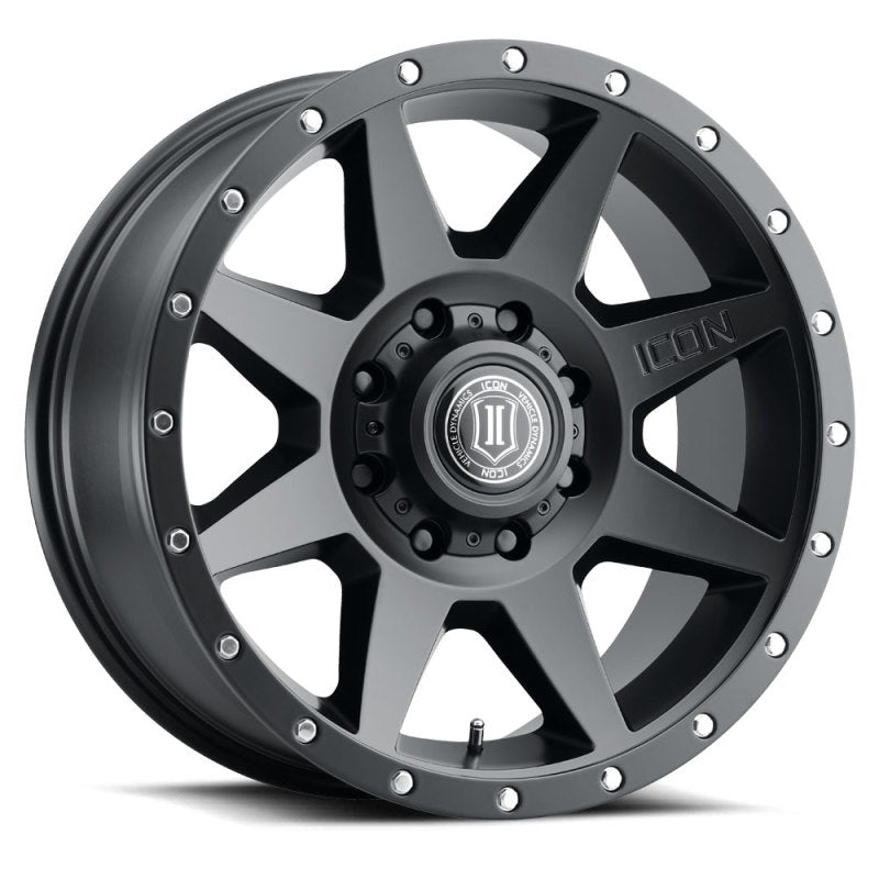 ICON Rebound 20x9 8x6.5 12mm Offset 5.5in BS 121.40mm Diámetro Rueda negra satinada
