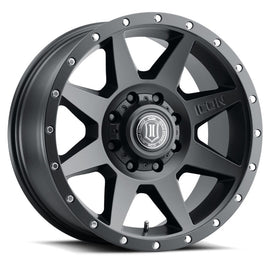 ICON Rebound 20x9 8x170 6mm Offset 5.25in BS Rueda negra satinada