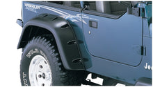 Cargar imagen en el visor de la galería, Bushwacker 87-95 Jeep Wrangler Cutout Style Flares 4 piezas de corte opcional no renegado - Negro