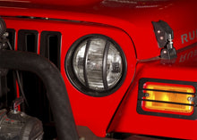 Cargar imagen en el visor de la galería, Rugged Ridge Headlight Bezels Black 97-06 Jeep Wrangler