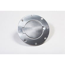 Cargar imagen en el visor de la galería, Rugged Ridge Non-Locking Gas Cap Door Polished Alum 97-06 Wrang