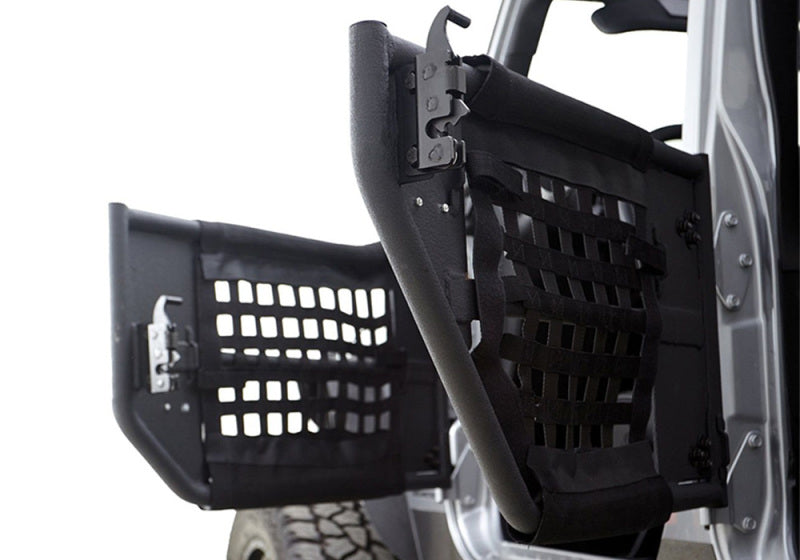 Rampage 2007-2018 Jeep Wrangler(JK) Unlimited puertas tubulares de 4 puertas con red, color negro