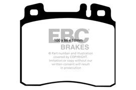 EBC 98-99 Mercedes-Benz CL500 5.0 Pastillas de freno delanteras Greenstuff
