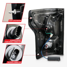 Cargar imagen en el visor de la galería, ANZO 2015-2016 Ford F-150 luces traseras LED rojo/transparente