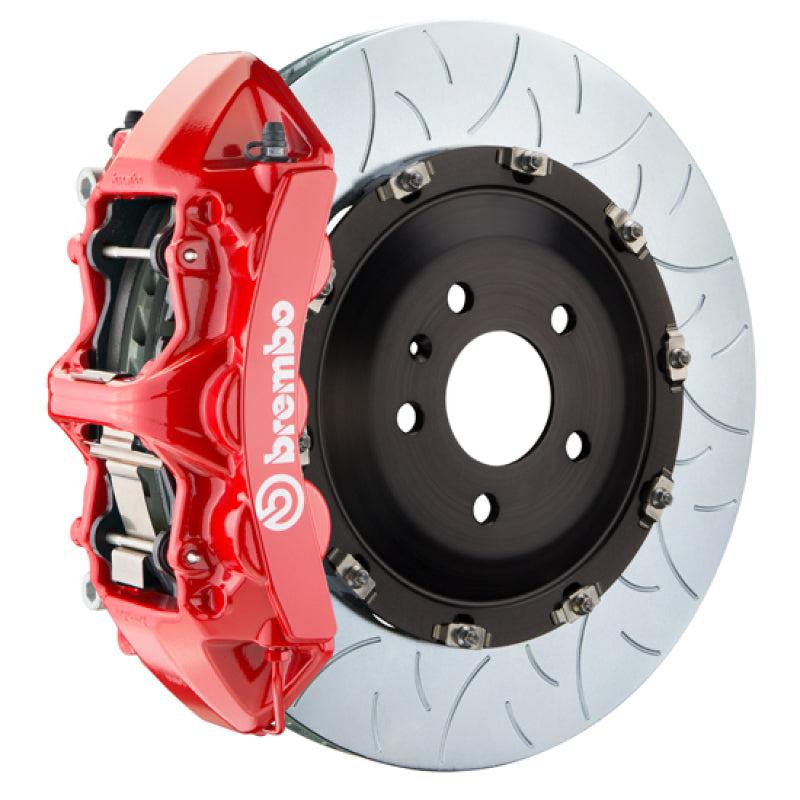 Brembo 03-16 Phantom Sedan/Coupe Front GT BBK 6 pistones fundidos 405x34 2 piezas rotor ranurado tipo 3-rojo