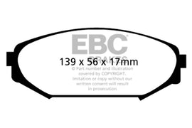 EBC 00-02 Acura MDX 3.5 Pastillas de freno delanteras Yellowstuff