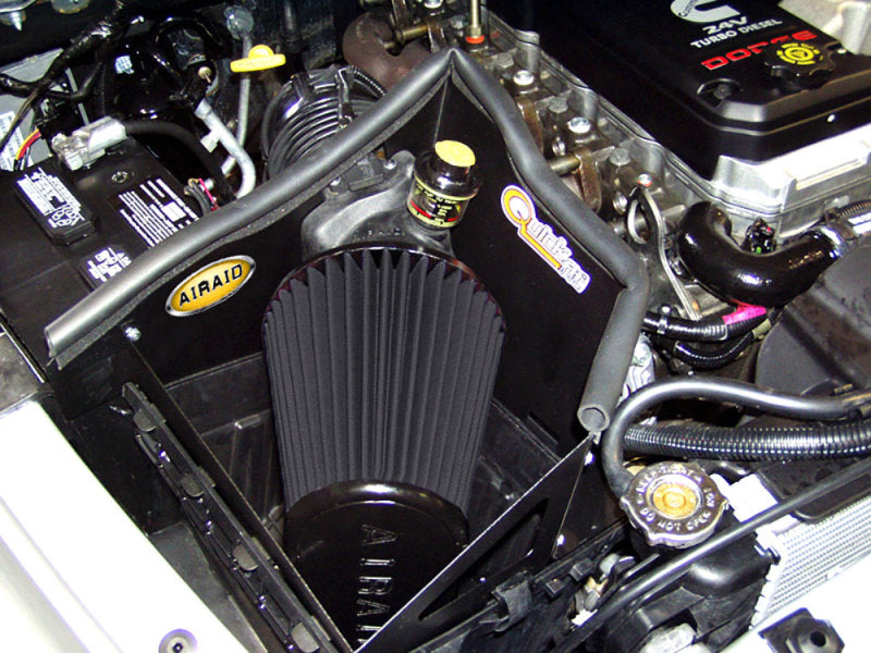 Airaid 03-04 Dodge Cummins 5.9L DSL (exc. ​​Serie 600) Sistema de admisión CAD sin tubo (medio seco/negro)
